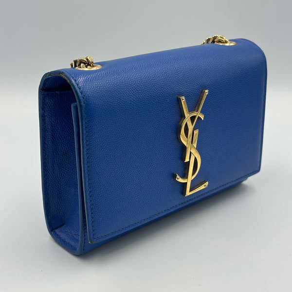 Saint Laurent Small Monogram Kate Crossbody Bag - Blue