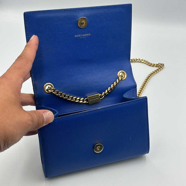 Saint Laurent Small Monogram Kate Crossbody Bag - Blue
