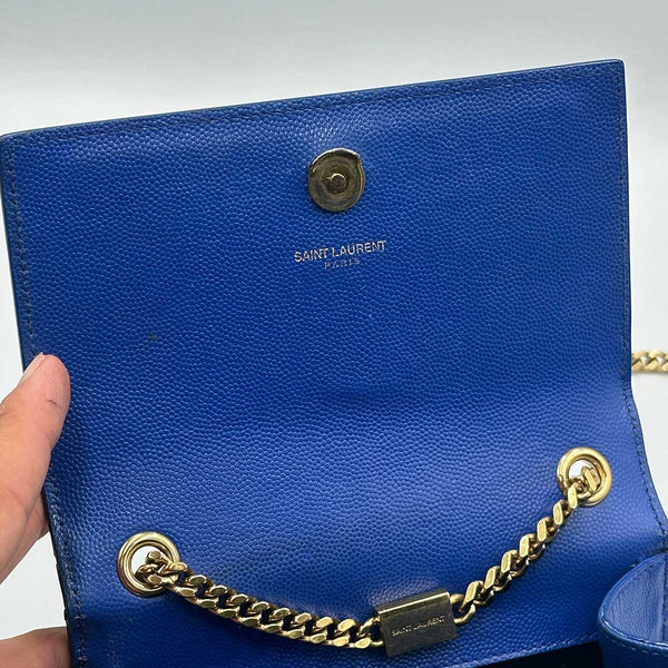 Saint Laurent Small Monogram Kate Crossbody Bag - Blue