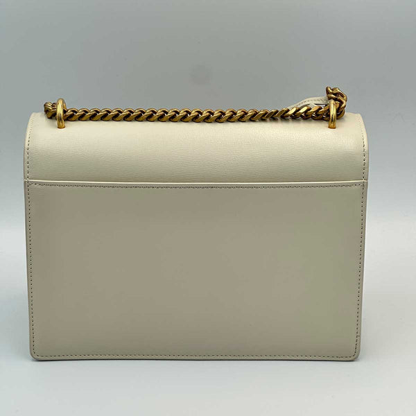 Saint Laurent Medium Sunset Shoulder Bag - Blanc Vintage and Gold Hardware
