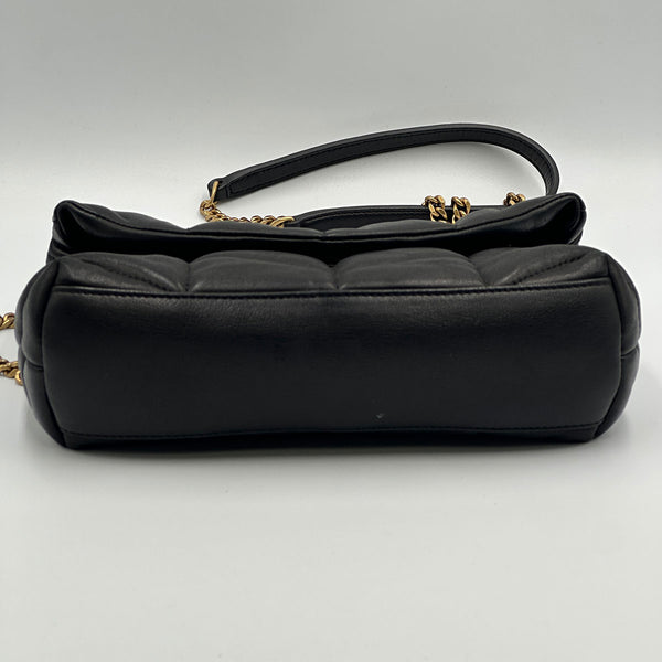 Saint Laurent Toy Puffer In Black Lambskin