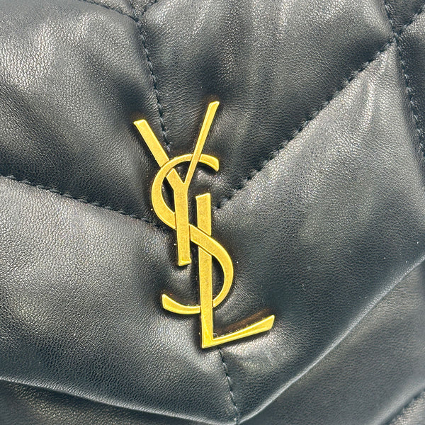 Saint Laurent Toy Puffer In Black Lambskin