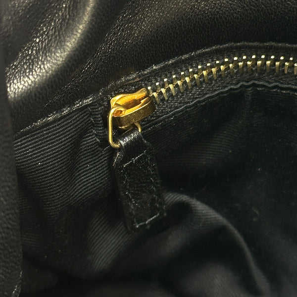 Saint Laurent Toy Puffer In Black Lambskin