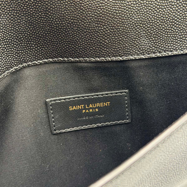 Saint Laurent Uptown Pouch in grain de poudre leather - Black