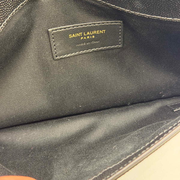 Saint Laurent Uptown Pouch in grain de poudre leather - Black