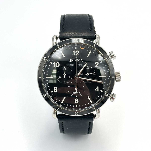 Shinola Canfield Sport Chronograph Watch - Black Dial
