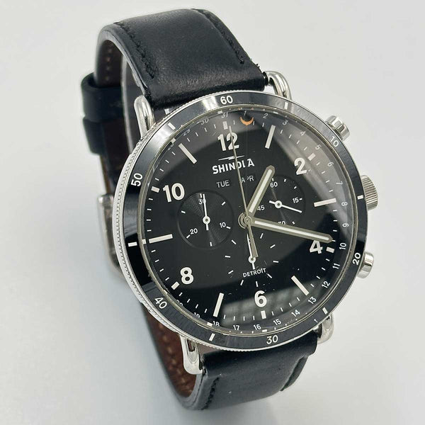 Shinola Canfield Sport Chronograph Watch - Black Dial
