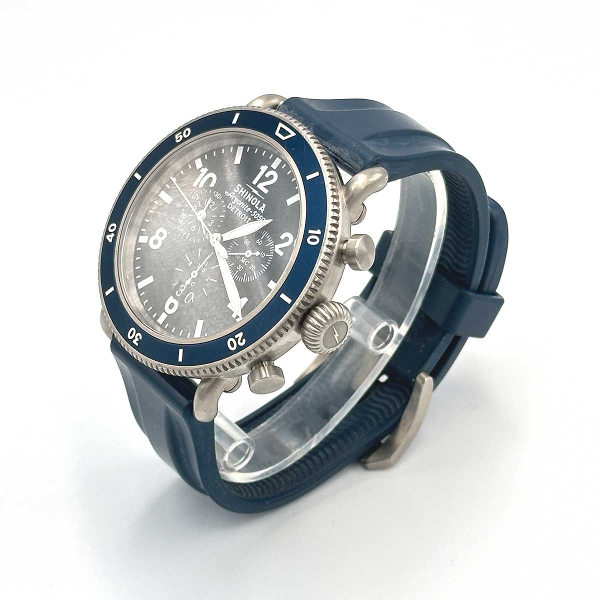 Runwell Sport Chronograph Watch - Black Dial, Blue Strap