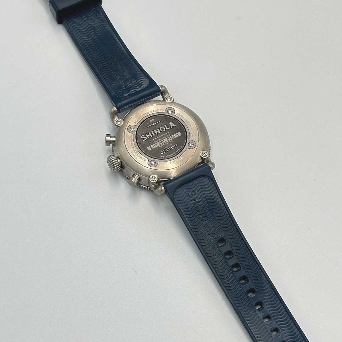 Runwell Sport Chronograph Watch - Black Dial, Blue Strap