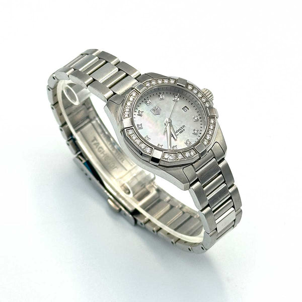 TAG Heuer Aquaracer - Mother of Pearl Dial, Diamond Bezel - Chicago Pawners & Jewelers