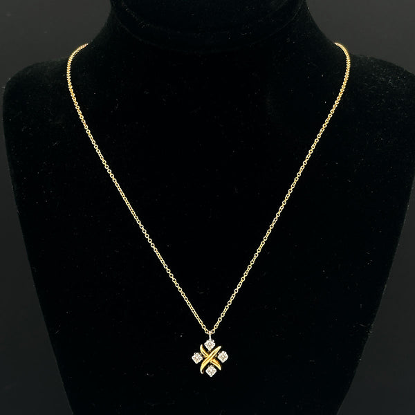 Tiffany & Co. Sixteen Stone Pendant and Chain in 18k Yellow Gold and Platinum