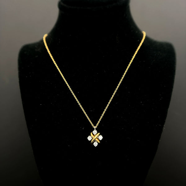 Tiffany & Co. Sixteen Stone Pendant and Chain in 18k Yellow Gold and Platinum