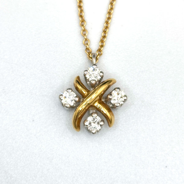 Tiffany & Co. Sixteen Stone Pendant and Chain in 18k Yellow Gold and Platinum