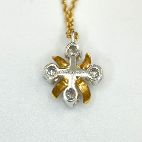 Tiffany & Co. Sixteen Stone Pendant and Chain in 18k Yellow Gold and Platinum