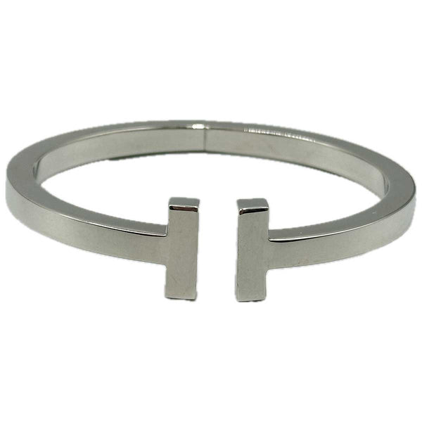 Tiffany & Co. Square T Hinged Cuff Bracelet - Sterling Silver