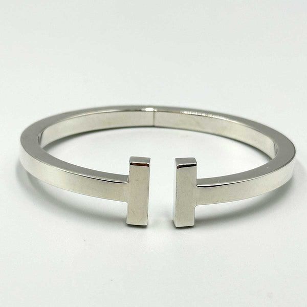 Tiffany & Co. Square T Hinged Cuff Bracelet - Sterling Silver
