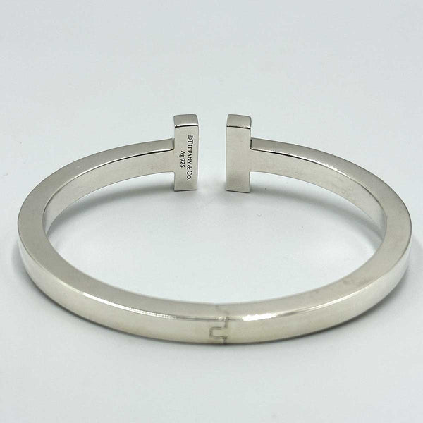 Tiffany & Co. Square T Hinged Cuff Bracelet - Sterling Silver