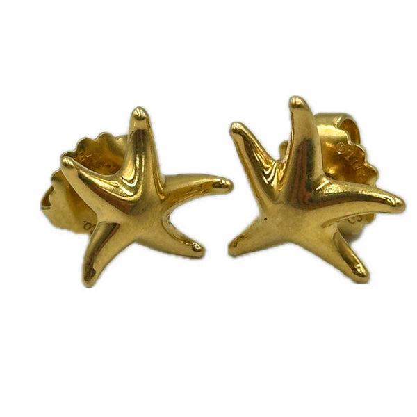 Tiffany and Co. 18k Yellow Gold Starfish Earrings - Elsa Peretti
