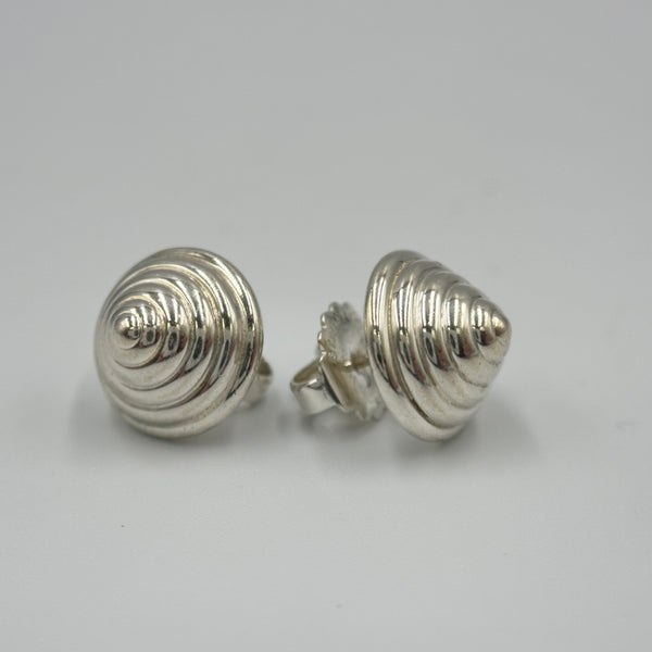 Tiffany and Co Sterling Silver Spiral Stud Earrings