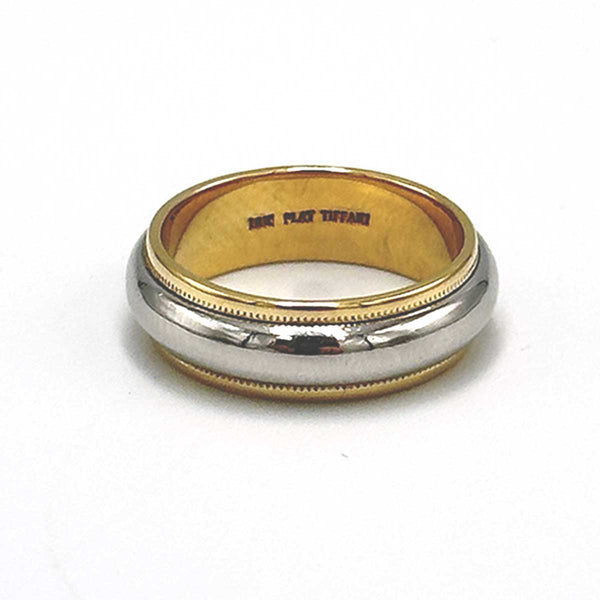 Tiffany and Co Together Milgrain 18K and Platinum Wedding Band - 6mm