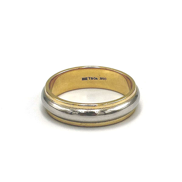 Tiffany and Co Together Milgrain 18K and Platinum Wedding Band - 6mm