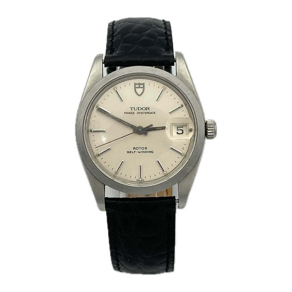 Tudor Prince Oysterdate - Steel on leather strap
