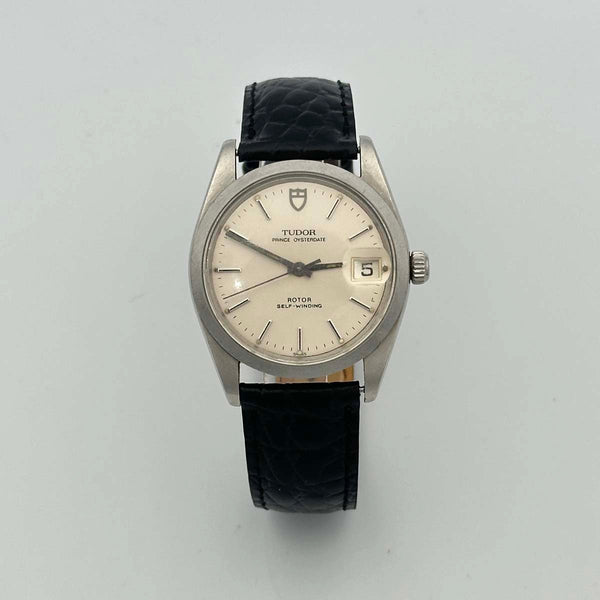 Tudor Prince Oysterdate - Steel on leather strap