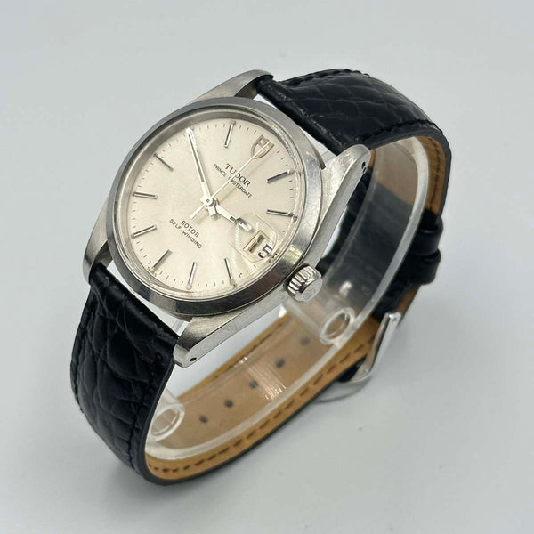 Tudor Prince Oysterdate - Steel on leather strap
