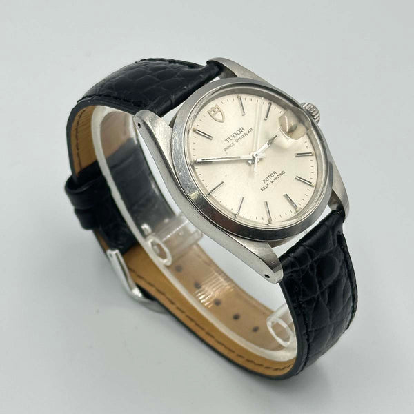 Tudor Prince Oysterdate - Steel on leather strap