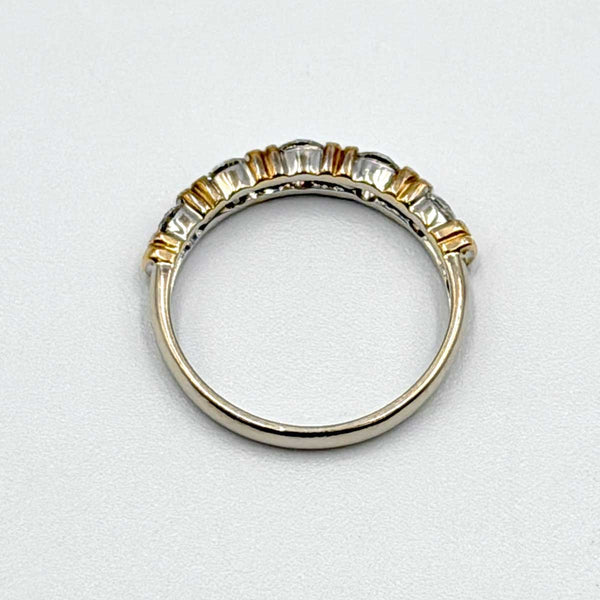 Two Tone, Bar Set, Single Row 1/2CTW Diamond Band