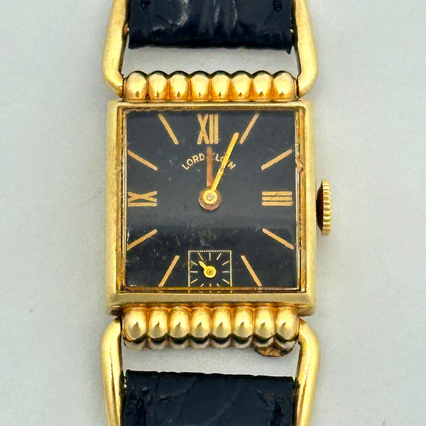 Vintage 1940s Lord Elgin Swing Lug "Drivers" Watch 14k Gold Filled