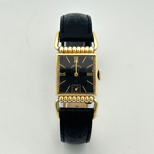 Vintage 1940s Lord Elgin Swing Lug "Drivers" Watch 14k Gold Filled