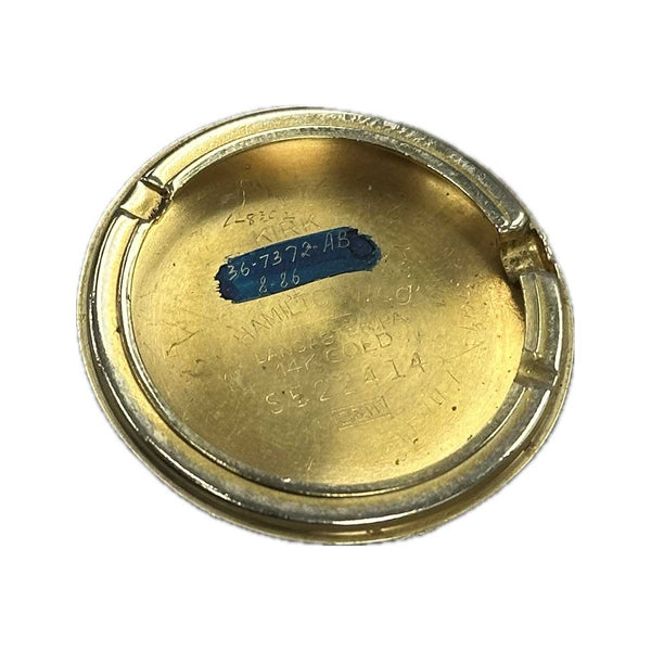 Vintage Hamilton Award "Kirk" Watch in 14k Gold With Diamond Dial