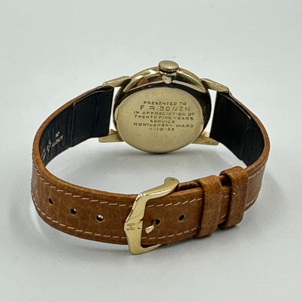 Vintage Hamilton Award "Kirk" Watch in 14k Gold With Diamond Dial