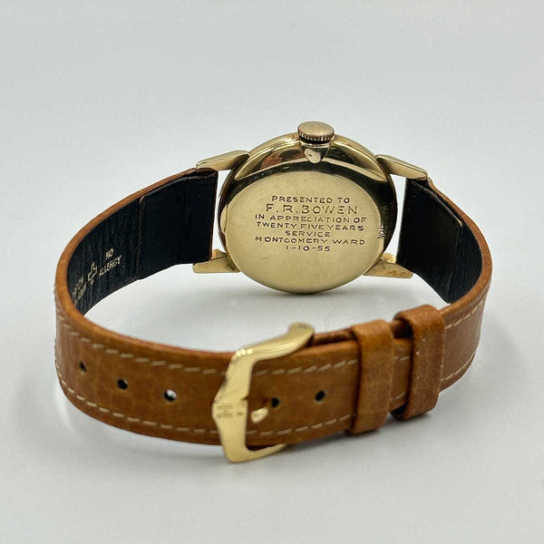 Vintage Hamilton Award "Kirk" Watch in 14k Gold With Diamond Dial