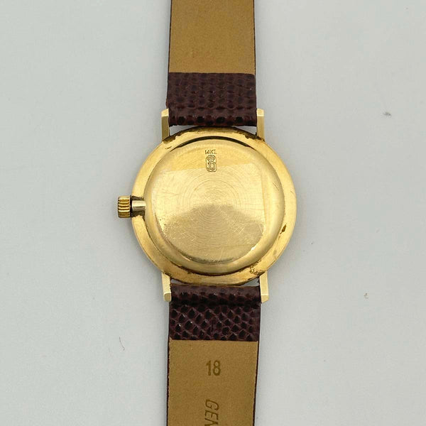 Vintage Jules Jurgensen 14k Yellow Gold Dress Watch