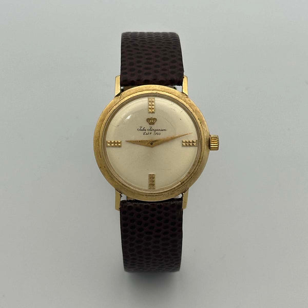 Vintage Jules Jurgensen 14k Yellow Gold Dress Watch
