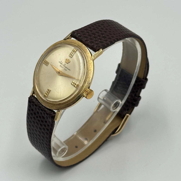 Vintage Jules Jurgensen 14k Yellow Gold Dress Watch