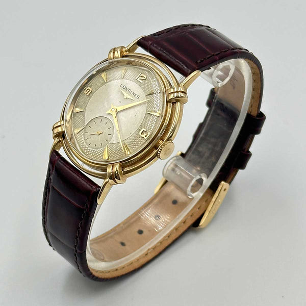 Vintage Longines Fancy Case Watch - 14k Yellow Gold (Early 1950s)