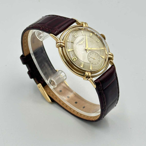 Vintage Longines Fancy Case Watch - 14k Yellow Gold (Early 1950s)