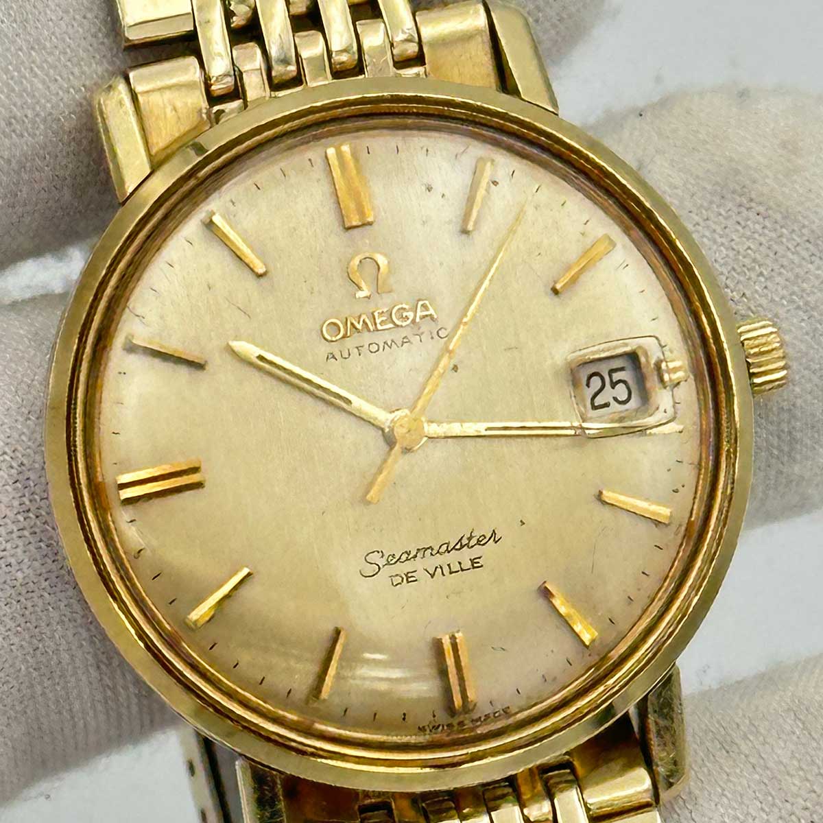 Vintage Omega Seamaster Deville - Date - Gold Plate