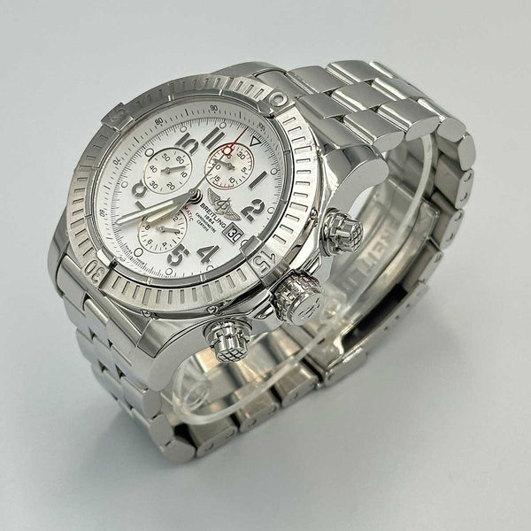 Breitling Super Avenger White Arabic Dial