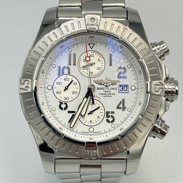 Breitling Super Avenger White Arabic Dial