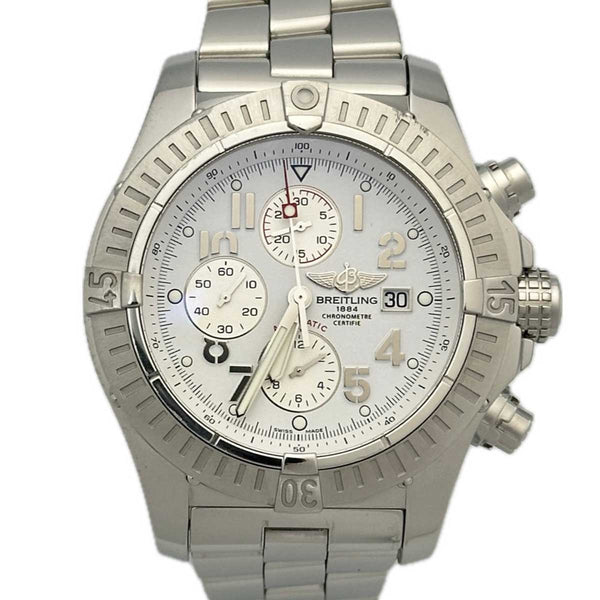 Breitling Super Avenger White Arabic Dial