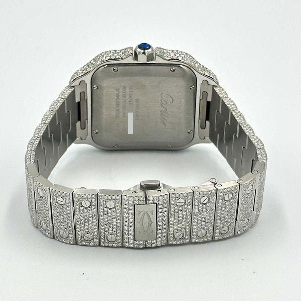 Cartier Santos de Cartier Large Model with Rainbow Dial - Full Diamonds
