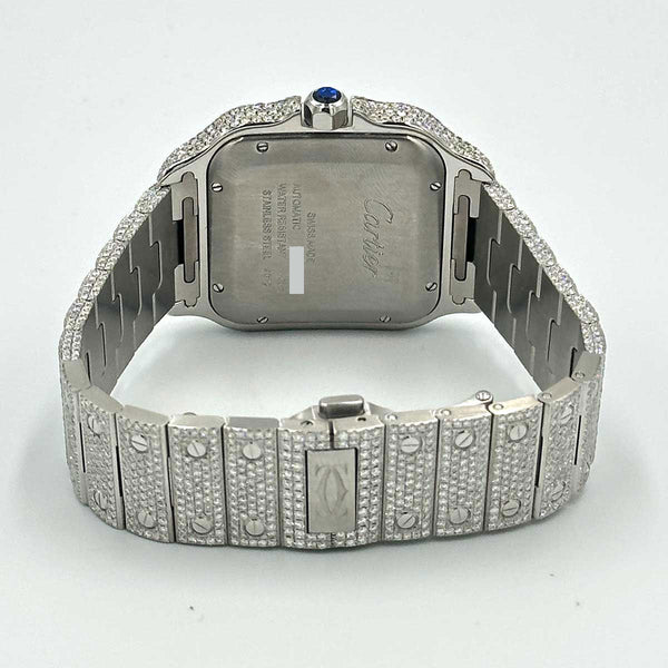 Cartier Santos de Cartier Large Model with Rainbow Dial - Full Diamonds