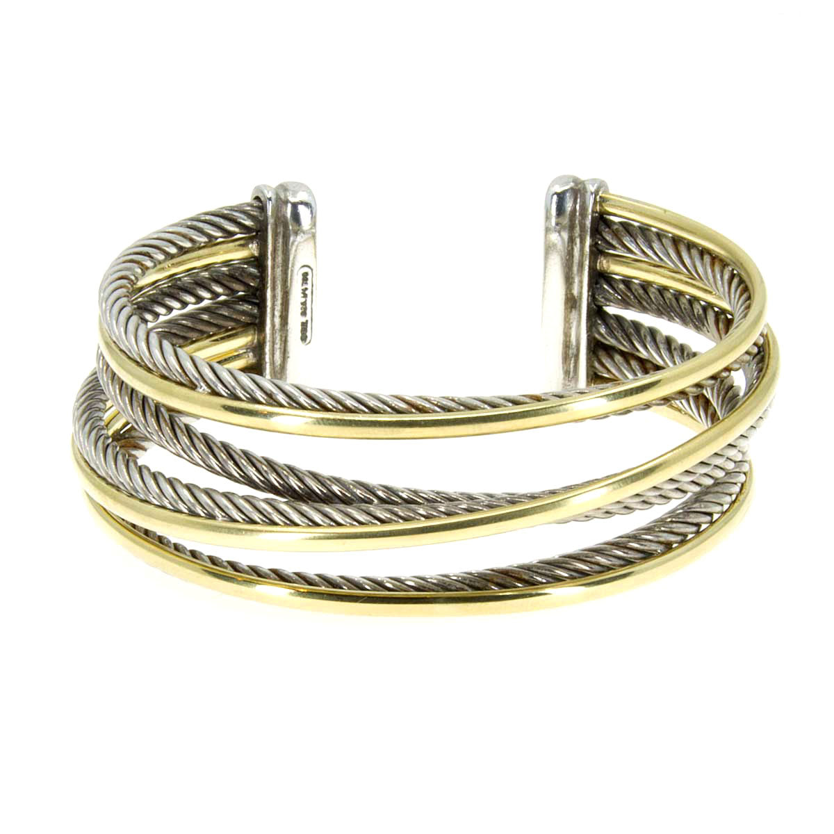 David Yurman Crossover Two-Row Cuff Bracelet in Sterling Silver with 18K  Yellow Gold | Nordstrom | David yurman bracelet, David yurman jewelry,  Jewelry accessories