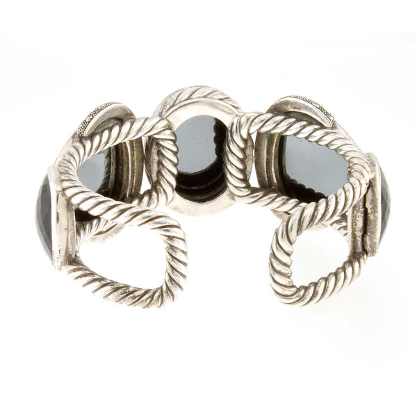 David Yurman Hematite Black Onyx Diamond Moonlight Cuff - Chicago Pawners & Jewelers