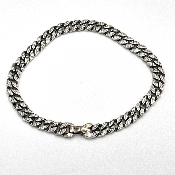 David Yurman Curb Chain Bracelet with Diamonds