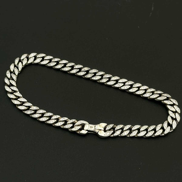 David Yurman Curb Chain Bracelet with Diamonds